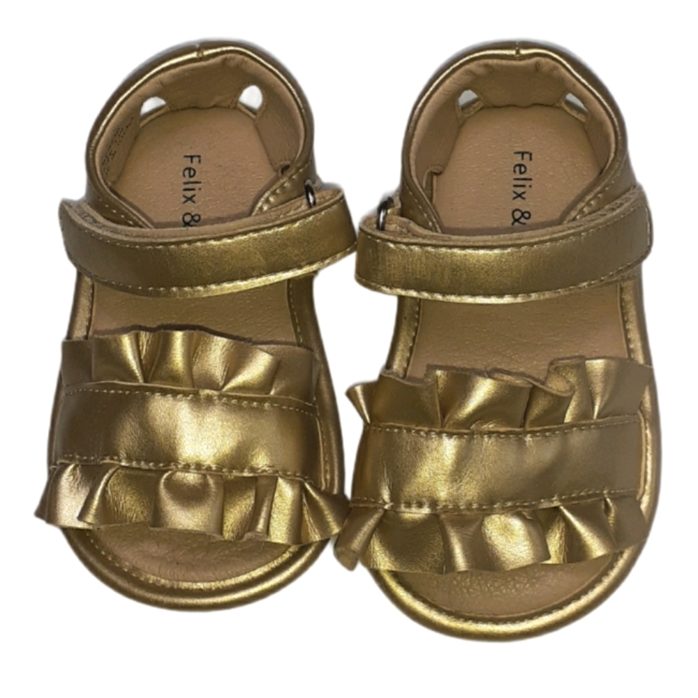 3/$15 Baby Girl Gold Sandals